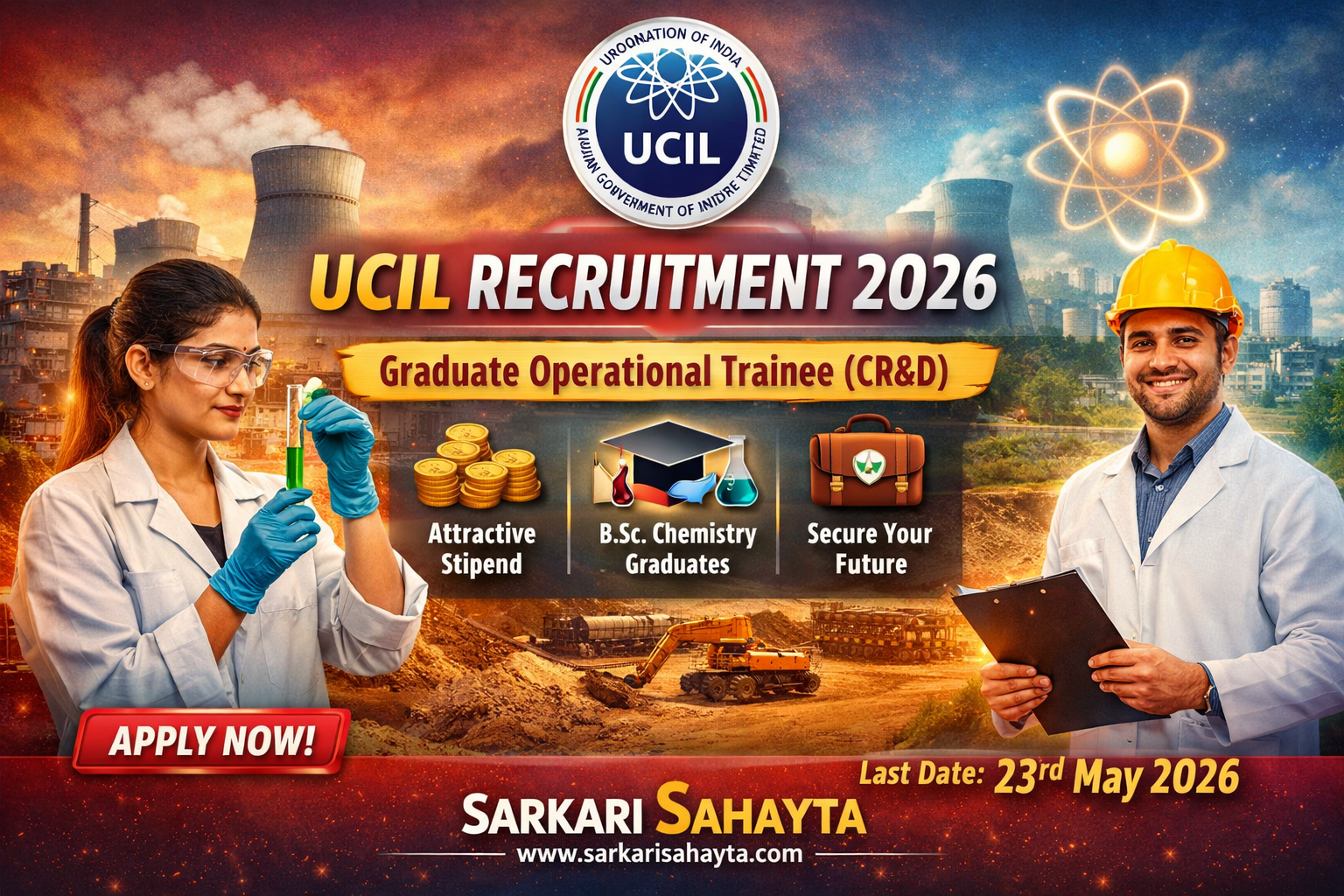  UCIL Recruitment 2026  Graduate Operational Trainee CRampD