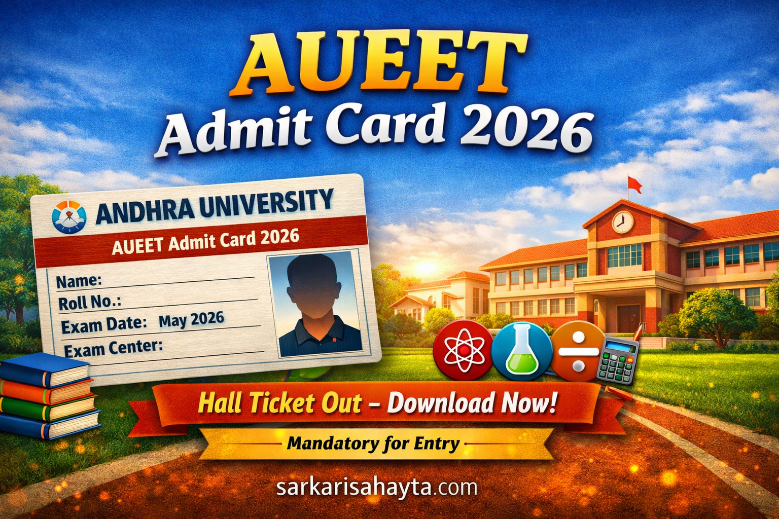 🎓 AUEET Admit Card 2026 Out – Direct Hall Ticket Download Link