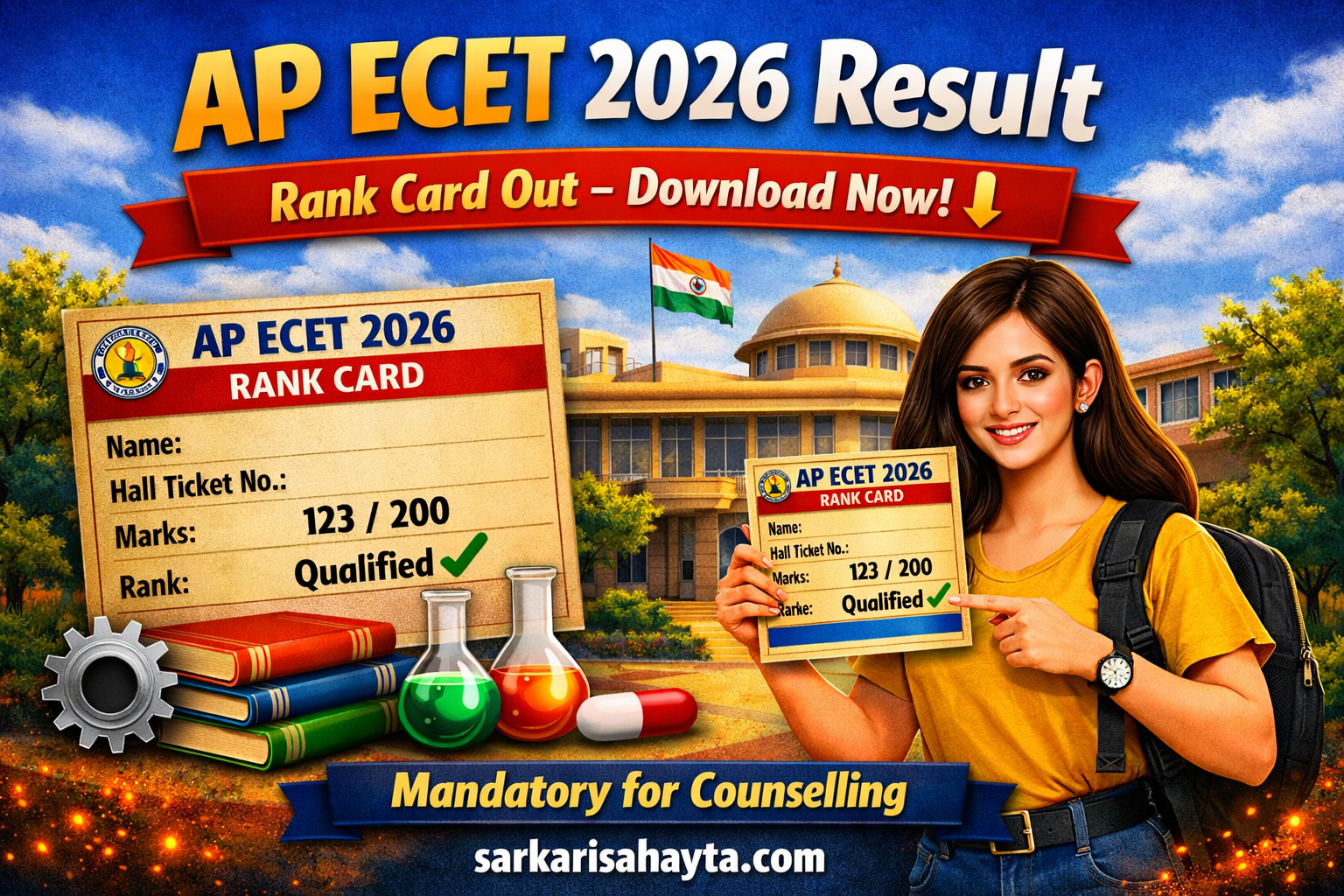 🎓 AP ECET 2026 Result Out – Direct Link To Download Rank Card
