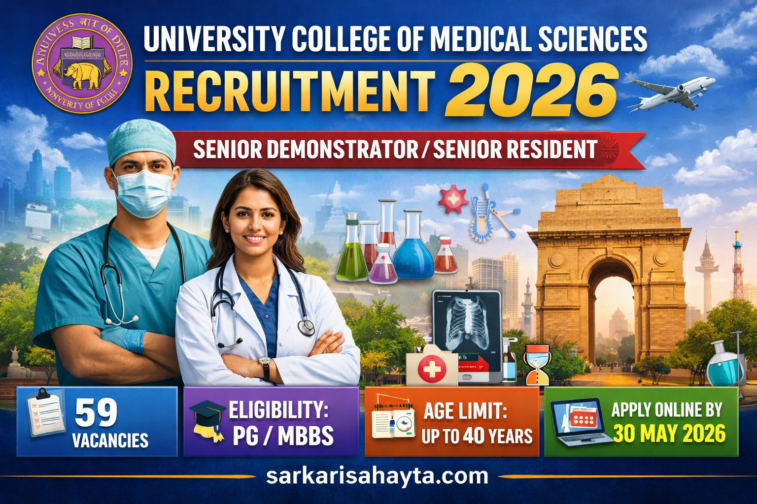 ✨ University College of Medical Sciences Recruitment 2026 – Senior Demonstrator/Senior Resident ✨