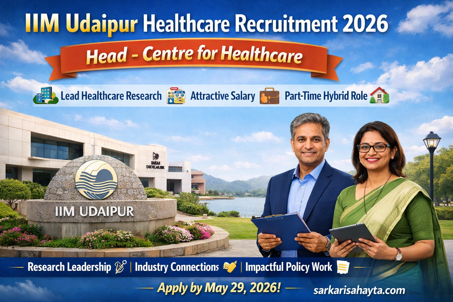 🏥 IIM Udaipur Recruitment 2026 – Head, Centre for Healthcare