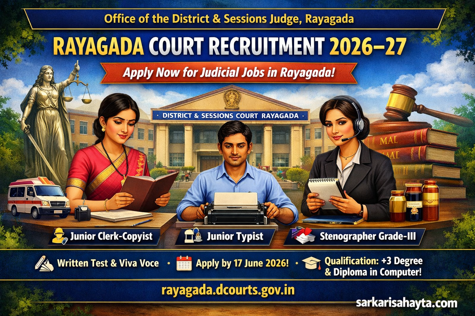 ⚖️ District & Sessions Judge, Rayagada Recruitment 2026–27