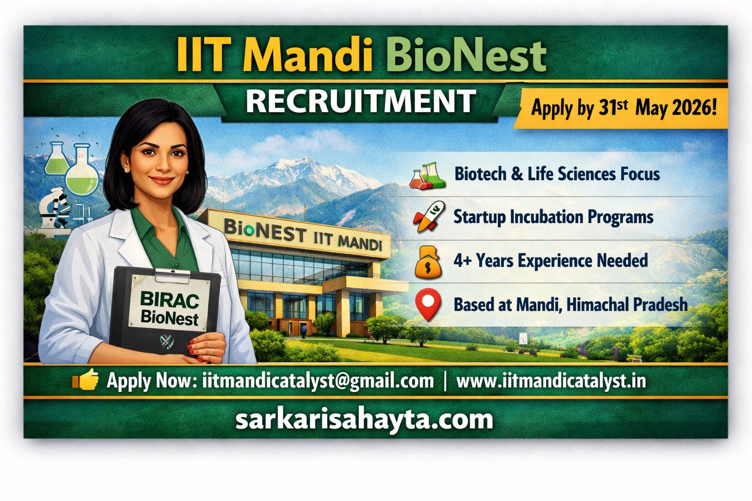 IIT Mandi Catalyst Manager Recruitment 2026