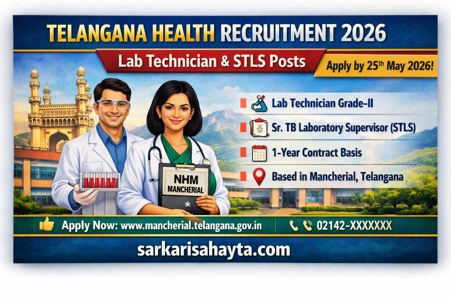 Telangana District Health Society Mancherial Recruitment 2026