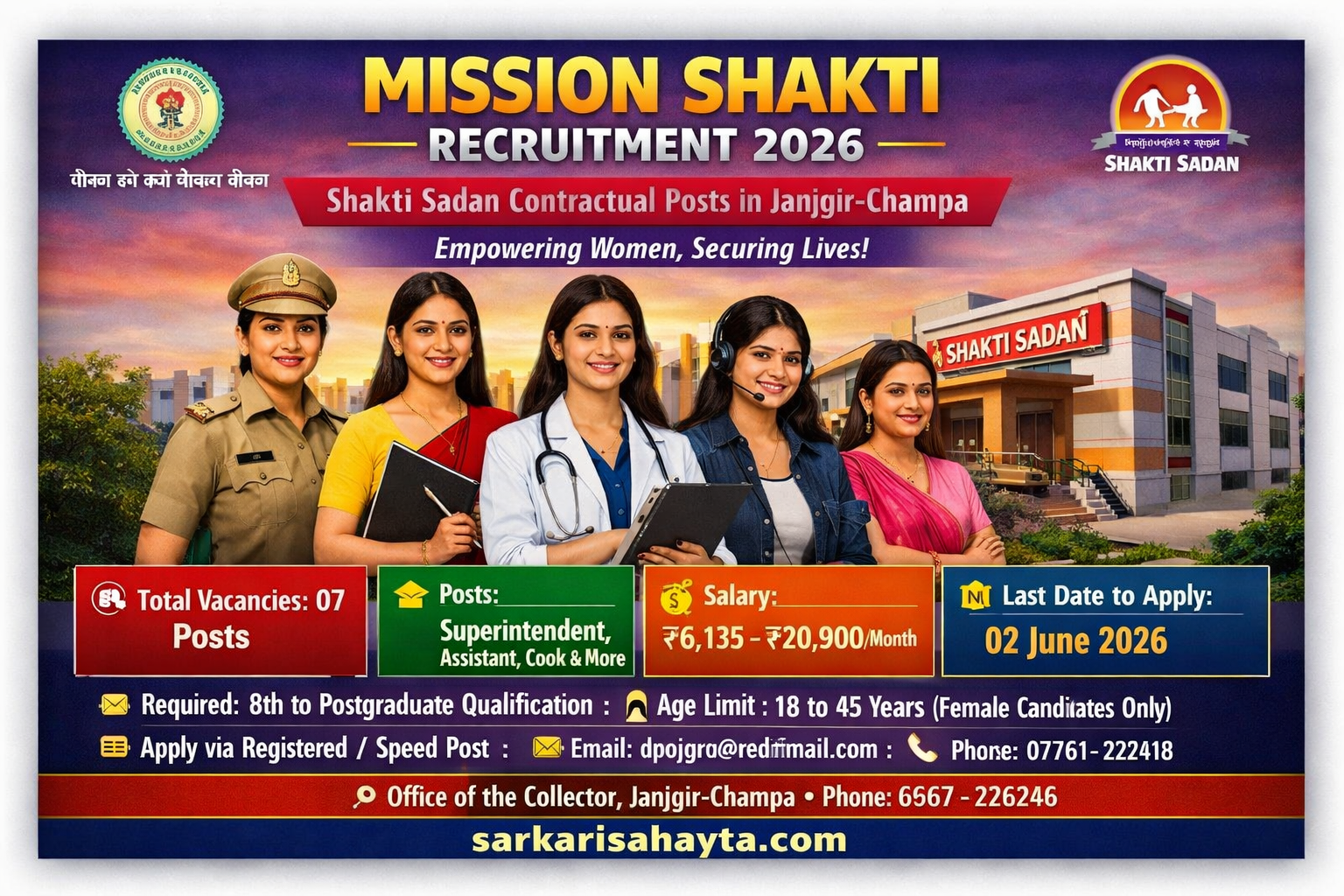 Mission Shakti Recruitment 2026 Contractual Posts