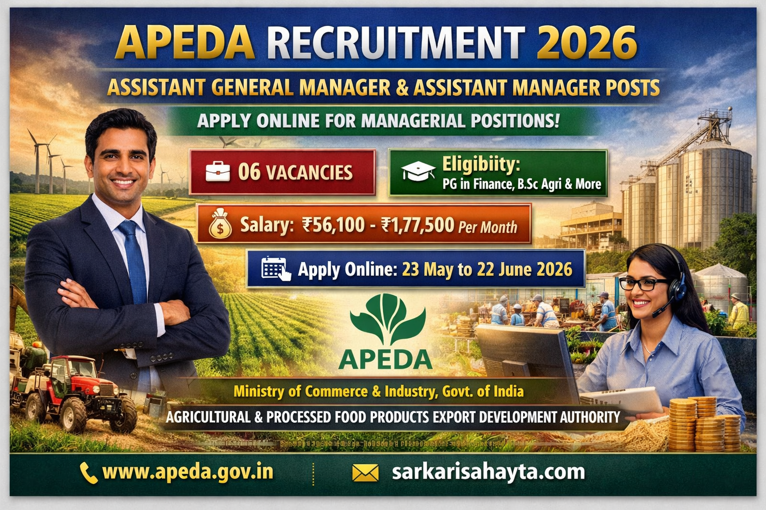🌾 APEDA Recruitment 2026 – Apply Online for Assistant General Manager & Assistant Manager Posts