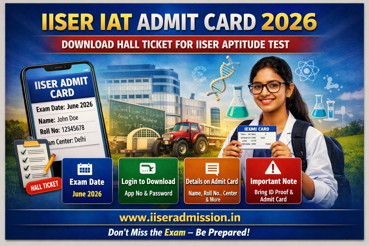 🎓 IISER IAT Admit Card 2026 – Download Hall Ticket for IISER Aptitude Test