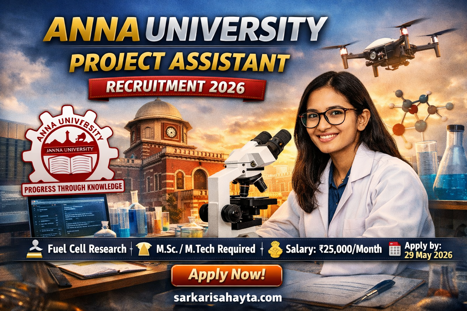 🎓 Anna University Project Assistant Recruitment 2026 – Apply Now!