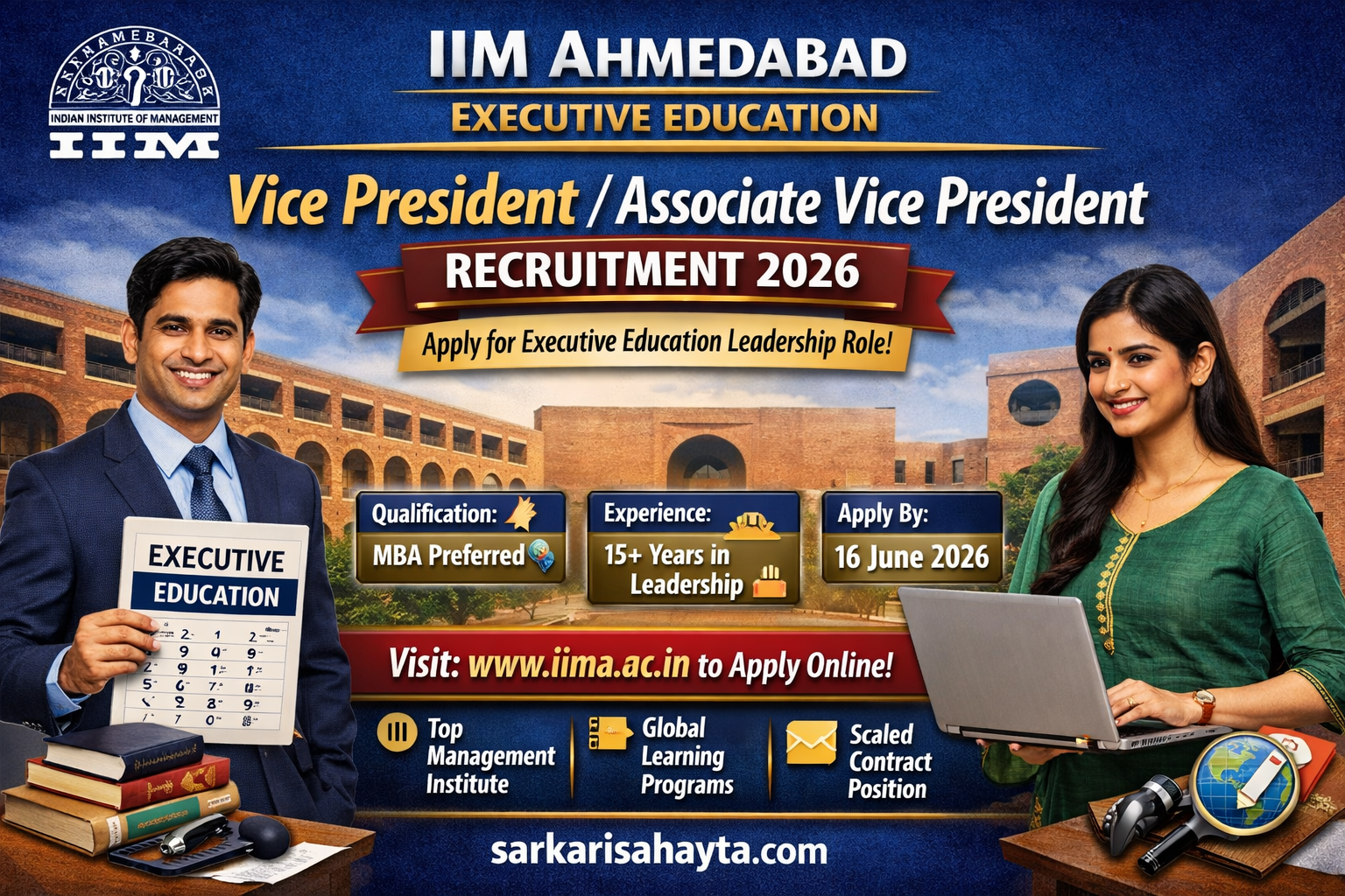 🏛️ IIM Ahmedabad Recruitment 2026 – Apply for Vice President / Associate Vice President (Executive Education Programme)