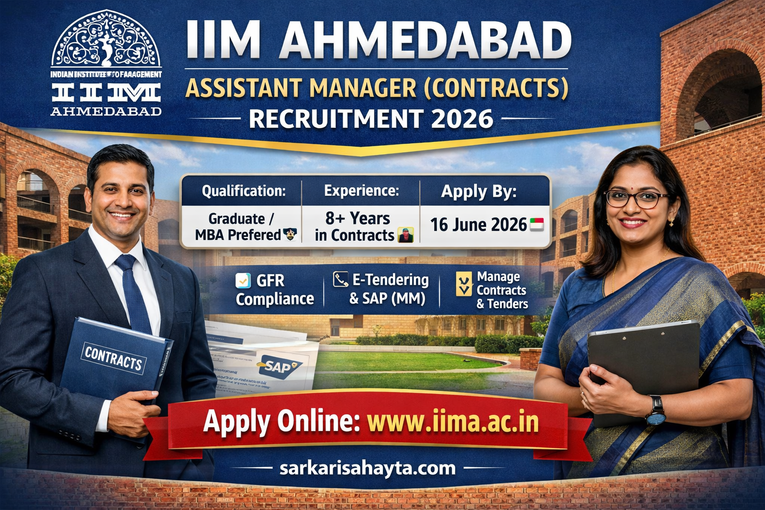 🏛️ IIM Ahmedabad Recruitment 2026 – Apply Online for Assistant Manager (Contracts)