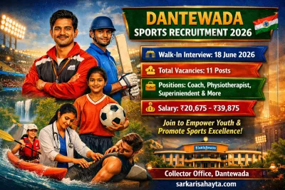Dantewada Sports & Youth Welfare Recruitment 2026 – Walk-in Interview Notification