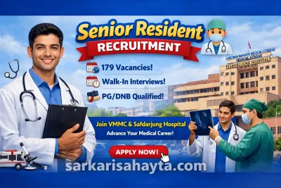 Senior Resident Recruitment 2026 – VMMC & Safdarjung Hospital, New Delhi