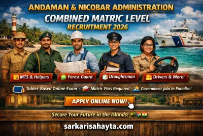 Andaman & Nicobar Administration Recruitment 2026 – Combined Matric Level Examination