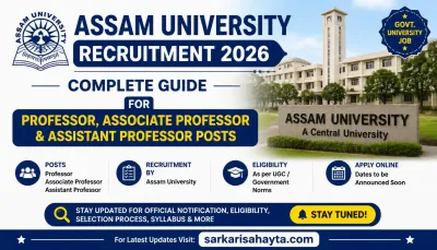 Assam University Recruitment 2026 – Complete Guide for Professor, Associate Professor & Assistant Professor Posts