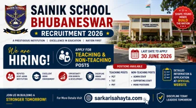 Sainik School Bhubaneswar Recruitment 2026 – Apply for Teaching & Non‑Teaching Posts