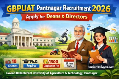 GBPUAT Pantnagar Recruitment 2026 – Apply for Deans & Directors