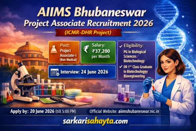AIIMS Bhubaneswar Recruitment 2026 – Project Associate‑I (Non‑Medical) under ICMR‑DHR Project