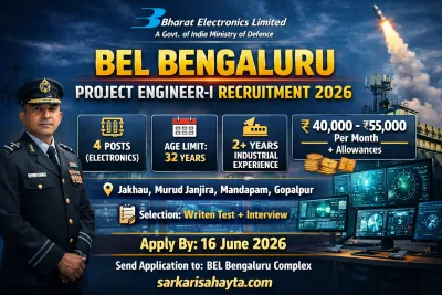 ⚙️ BEL Bengaluru Recruitment 2026 – Apply for Project Engineer‑I (Electronics) Posts