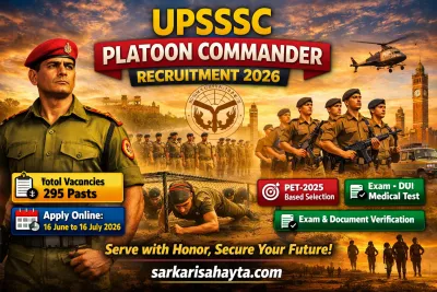 Recruitment 2026 For 295 Block Organizer Platoon Commander Posts in Upsssc