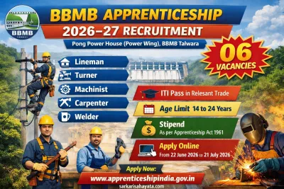 Bbmb Apprentice Recruitment 2026 Talwara Township (Hoshiarpur)