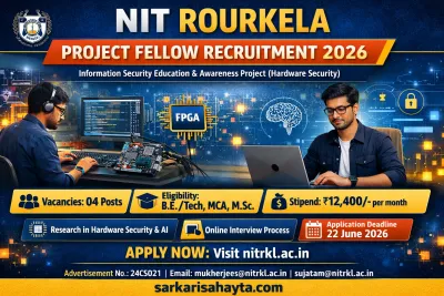 NIT Rourkela Recruitment 2026 | Project Fellow Post (Extended Date: 22 June)