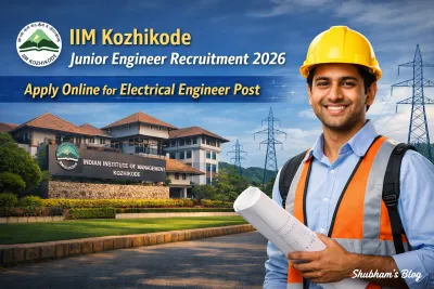 ⚡ IIM Kozhikode Junior Engineer Recruitment 2026 – Apply Online for Electrical Engineer Post