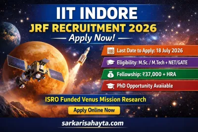 🚀 IIT Indore JRF Recruitment 2026 – Apply for ISRO Funded Research Project