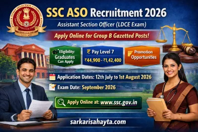 SSC ASO Recruitment 2026 – Apply Online for Assistant Section Officer LDCE Exam