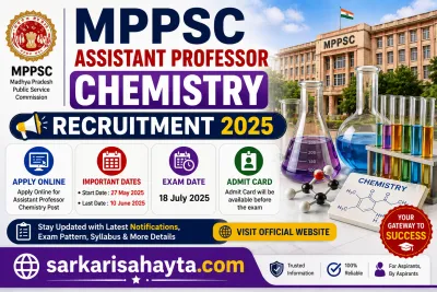 MPPSC Assistant Professor Chemistry Recruitment 2025 – Apply Online, Exam Date & Admit Card