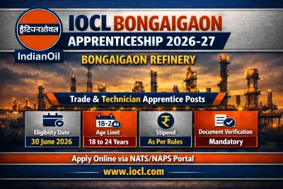 IOCL Bongaigaon Refinery Apprenticeship 2026‑27 – Apply Online for Trade & Technician Posts