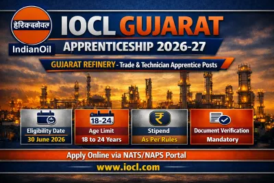 IOCL Gujarat Refinery Apprenticeship 2026‑27 – Apply Online for Trade & Technician Posts