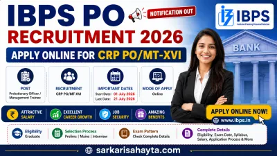 IBPS PO Recruitment 2026 Notification Out – Apply Online for CRP PO/MT-XVI, Eligibility, Exam Date & Complete Details