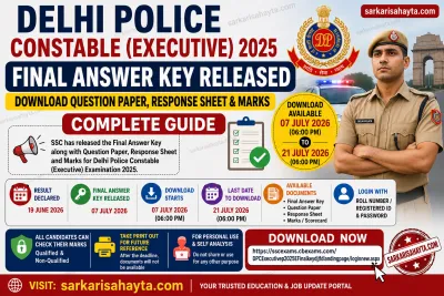 🚔 Delhi Police Constable (Executive) 2025 Final Answer Key Released – Download Question Paper, Response Sheet & Marks Complete Guide