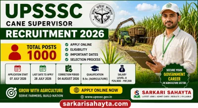🍬 UPSSSC Cane Supervisor Recruitment 2026 – Apply Online for 1000 Posts, Eligibility, Important Dates, Selection Process & Complete Guide