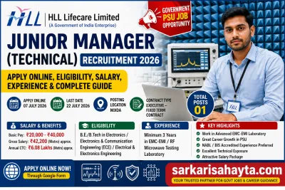 🏢 HLL Lifecare Junior Manager (Technical) Recruitment 2026 – Apply Online, Eligibility, Salary, Experience & Complete Guide