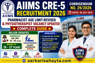 🏥 AIIMS CRE-5 Recruitment 2026 Corrigendum No. 29 – Pharmacist Age Limit Revised & Physiotherapist Vacancy Updated | Complete Guide