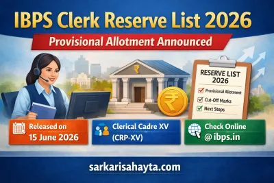 📢 IBPS Clerk CRP-CSA-XV Reserve List Result 2026 – Provisional Allotment Released