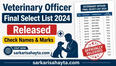 Veterinary Officer Final Select List 2024 Released – Check Names & Marks