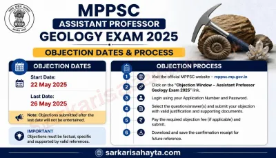 MPPSC Assistant Professor Geology Exam 2025: Objection Dates & Process