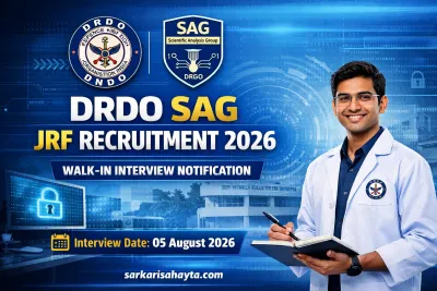 DRDO SAG JRF Recruitment 2026 – Walk‑in Interview Notification