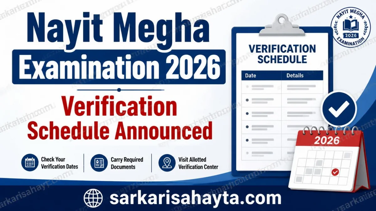 Nayit Megha Examination 2026 – Verification Schedule Announced