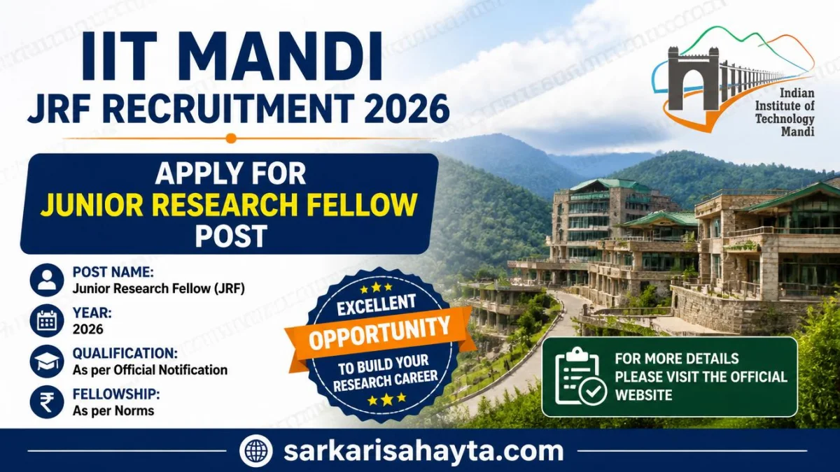 IIT Mandi JRF Recruitment 2026 – Apply for Junior Research Fellow Post
