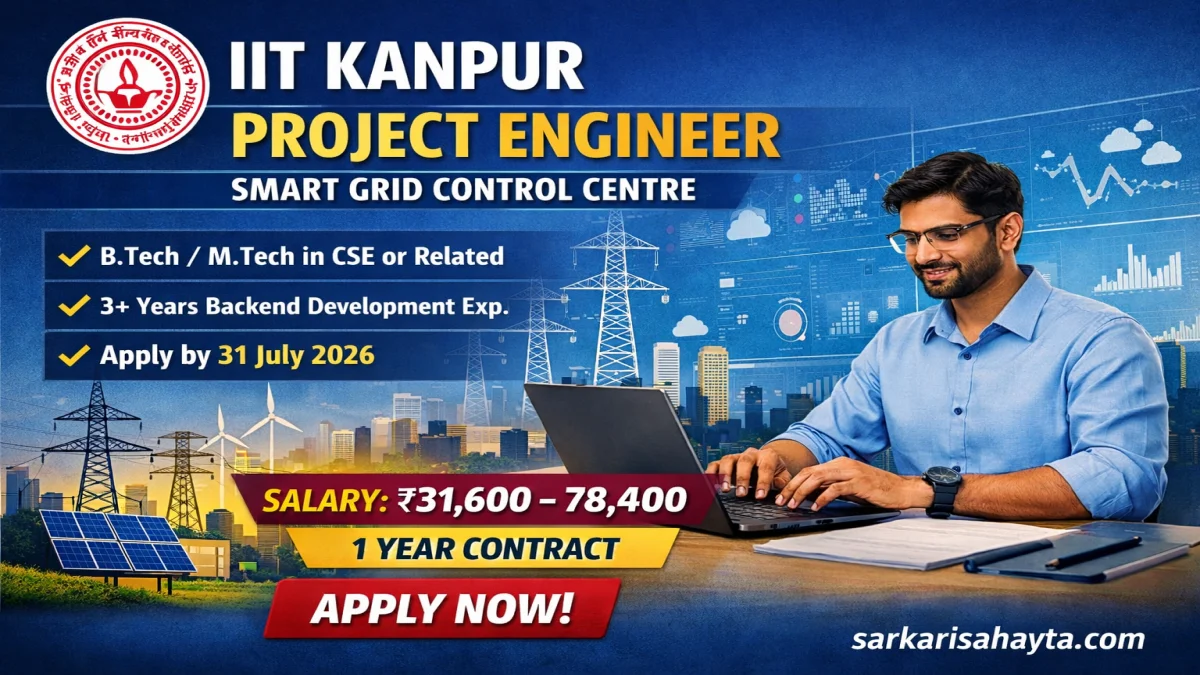 IIT Kanpur Recruitment 2026 – Project Engineer (Smart Grid Control Centre)