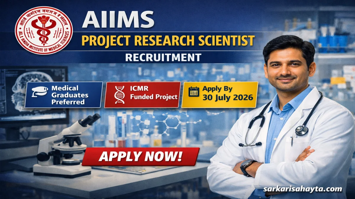 AIIMS New Delhi Recruitment 2026 – Project Research Scientist‑I (Medical) under ICMR Funded Project
