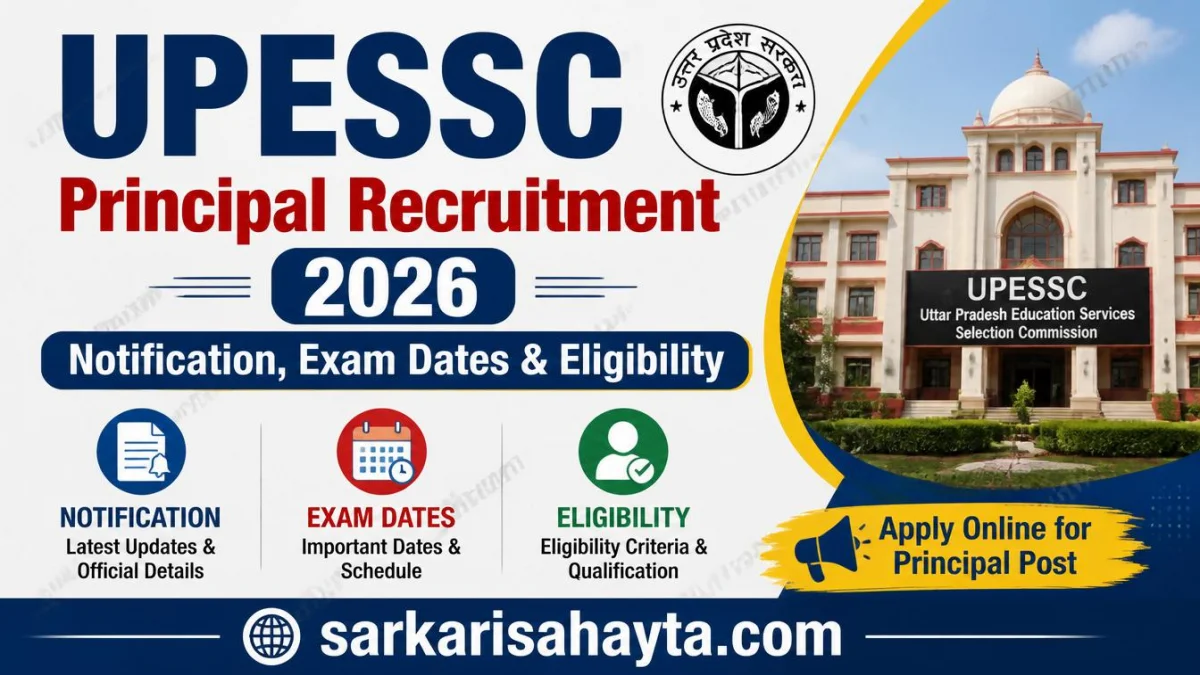 UPESSC Principal Recruitment 2026 – Notification, Exam Dates & Eligibility
