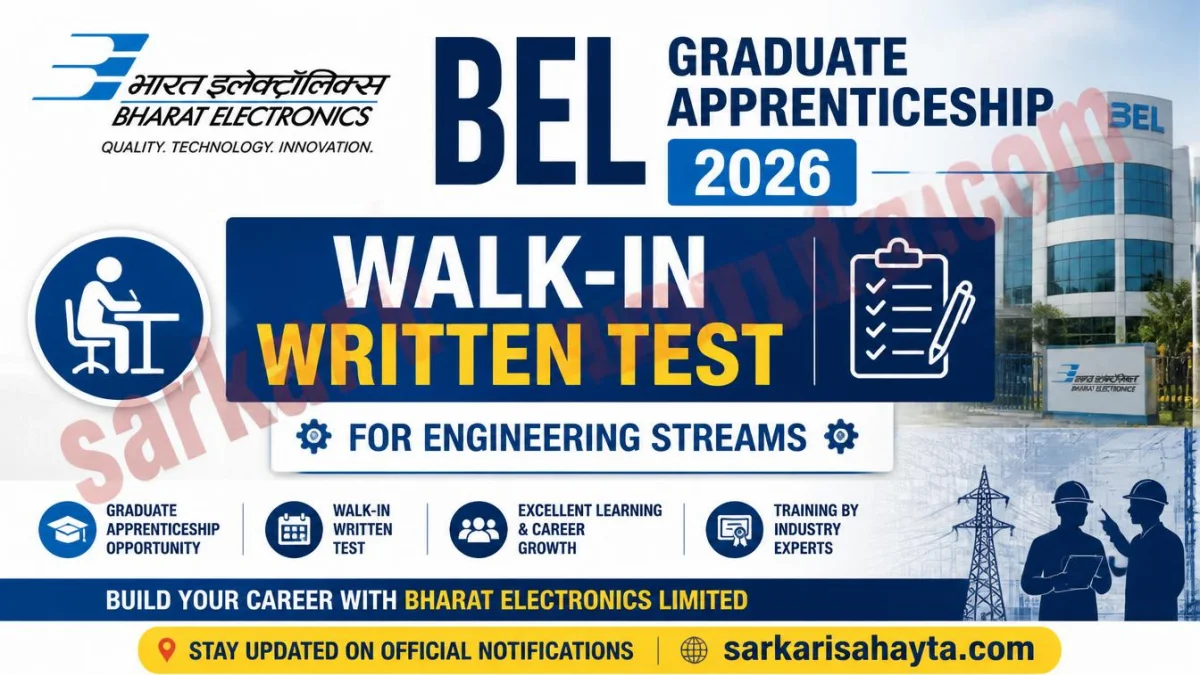 BEL Graduate Apprenticeship 2026 – Walk‑In Written Test for Engineering Streams