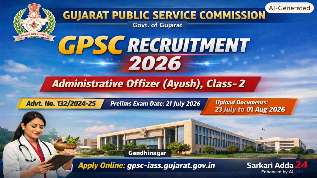 GPSC Recruitment 2026 – Administrative Officer (Ayush), Class‑2 Notification