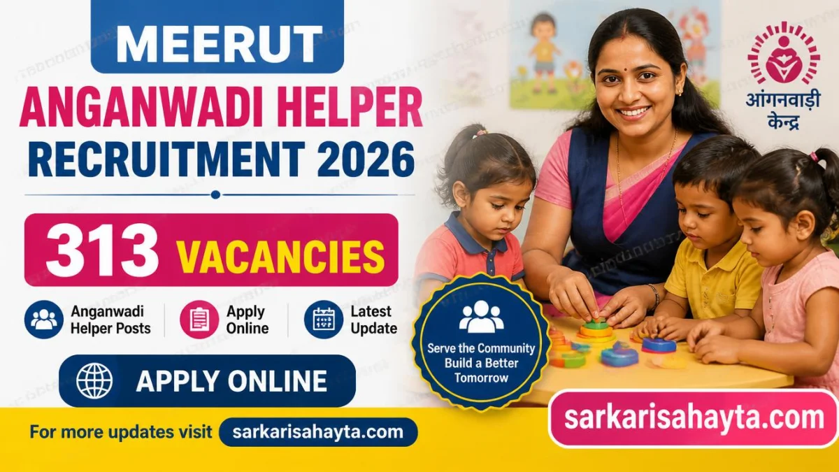 Meerut Anganwadi Helper Recruitment 2026 – 313 Vacancies, Apply Online