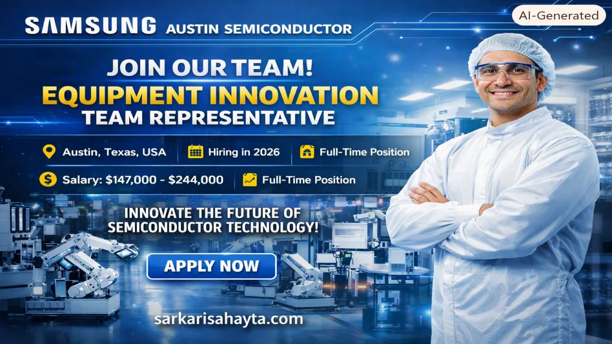 Samsung Austin Semiconductor Recruitment 2026 – Equipment Innovation Team Representative (USA)