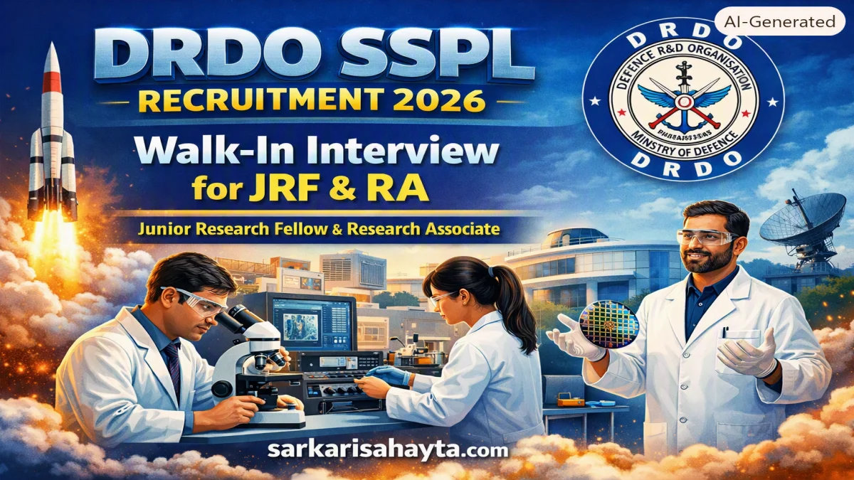 🚀 DRDO SSPL Recruitment 2026 – Walk‑in Interview for JRF & RA 🎓